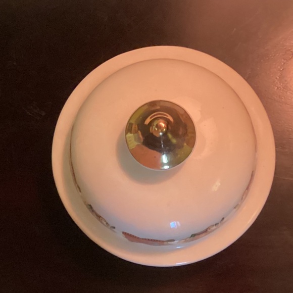 Sadler Ginger Jar & Matching Covered Trinket Dish Oriental Floral 24K Gold Trim - Picture 7 of 12